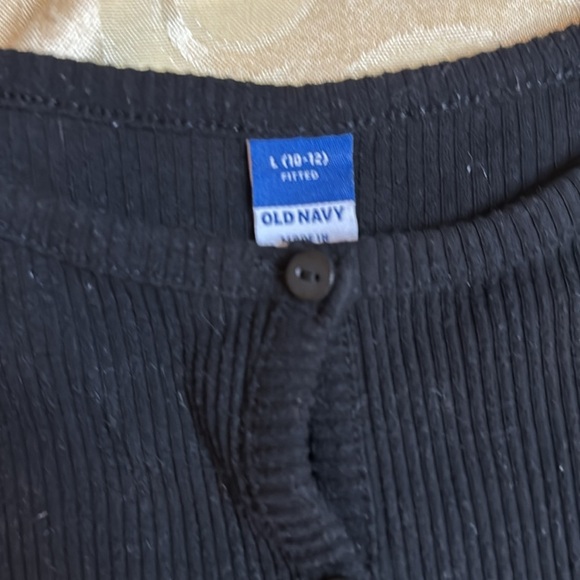 Girls Ribbed long sleeve top with buttons - Picture 2 of 4